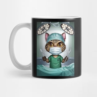 Cute cat as a surgeon Mug